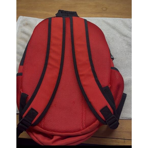 Marvel Spider-Man Face Backpack Red Black Kids Bag Disney - Picture 2 of 9